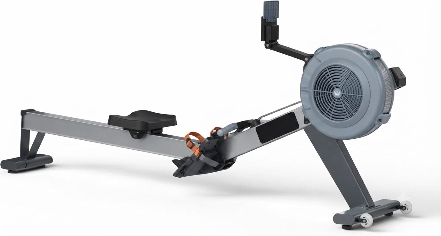 Indoor Rowing Machine, 10-Level Adjustable Resistance Rower, Quiet Smooth Aluminum Rail,